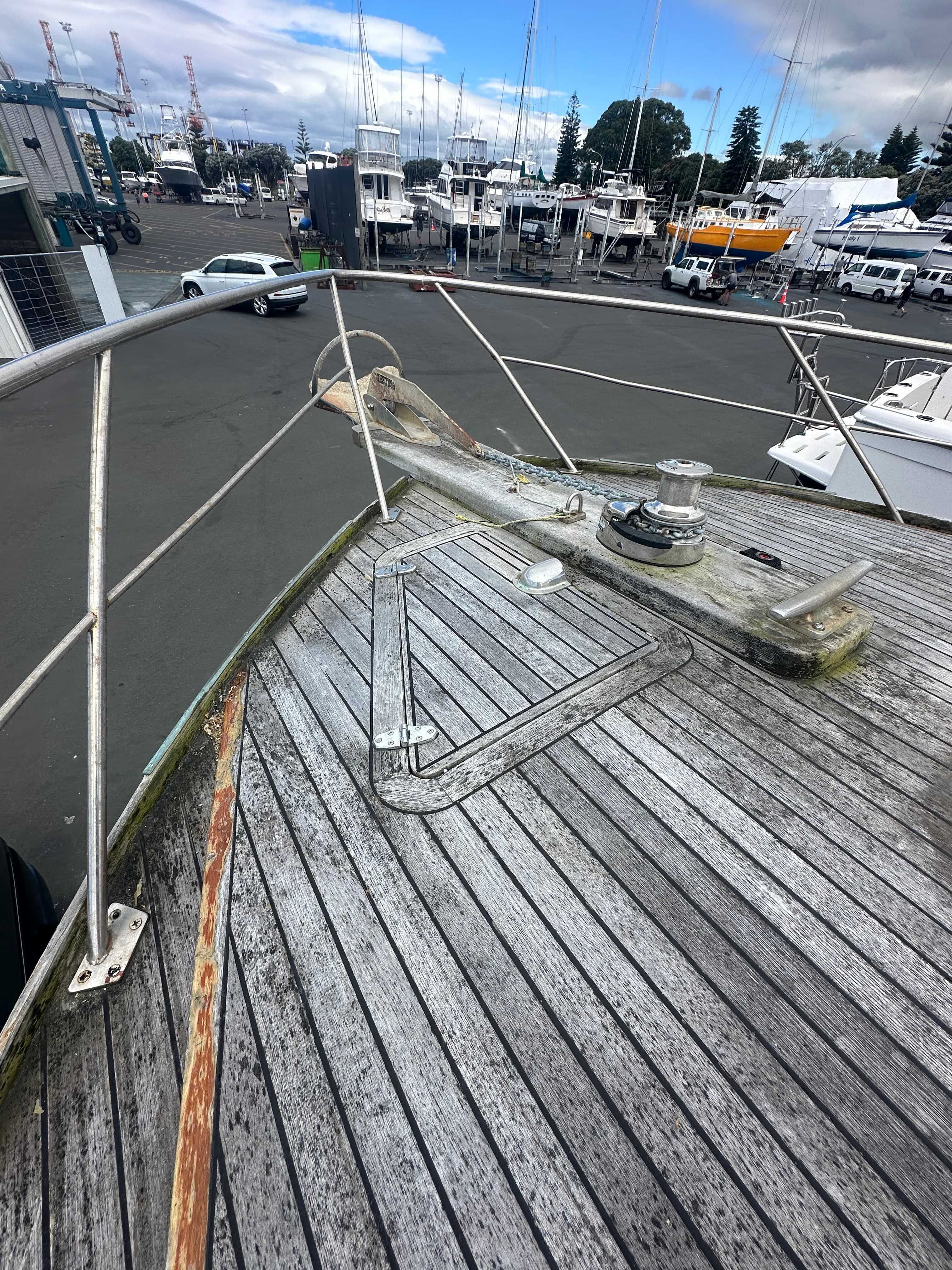 Before Window Cleaning & Teak